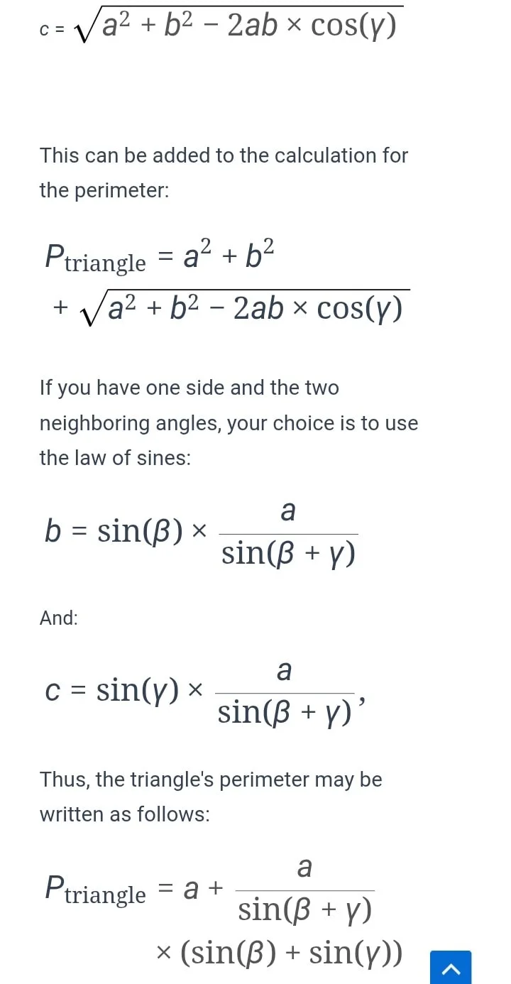 us calculator Perimeter of Triangle Calculator